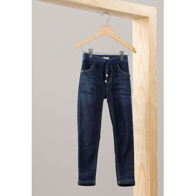 Calça infantil menina jeans em moletom  9410