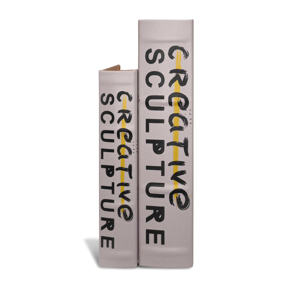 Conjunto Caixas Formato Livro Capa Dura Estampa Creative Sculpture 2 Volumes