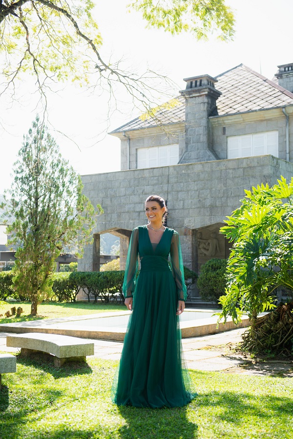 Vestido Fortaleza Verde Esmeralda