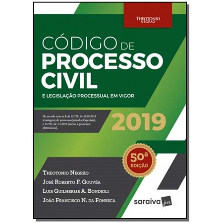 Código de Processo Civil e Legislação Processual em Vigor - 50Ed/19