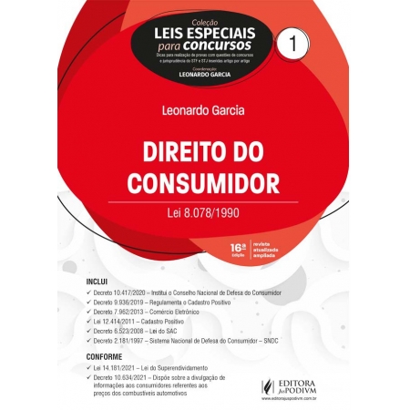Leis Especiais Para Concursos - Direito do consumidor - 16Ed/21