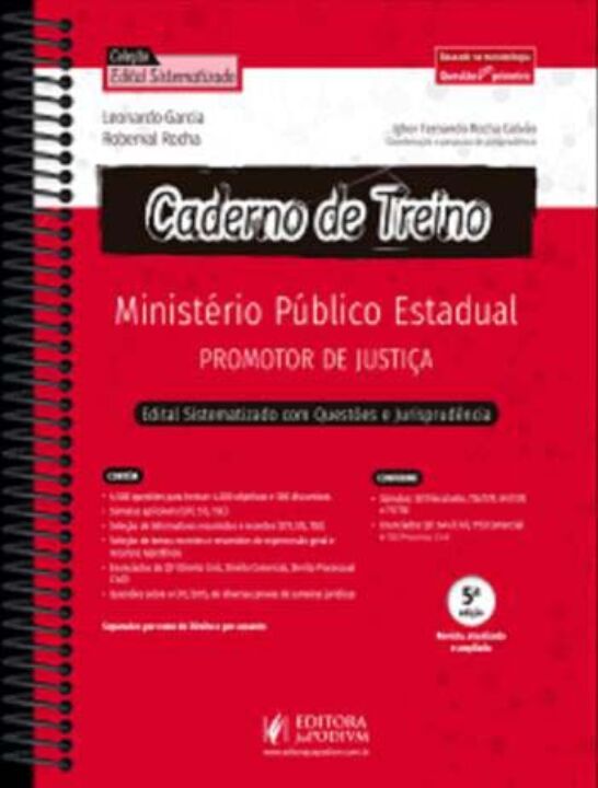 Caderno de Treino - Ministério Público Estadual - Promotor de Justiça