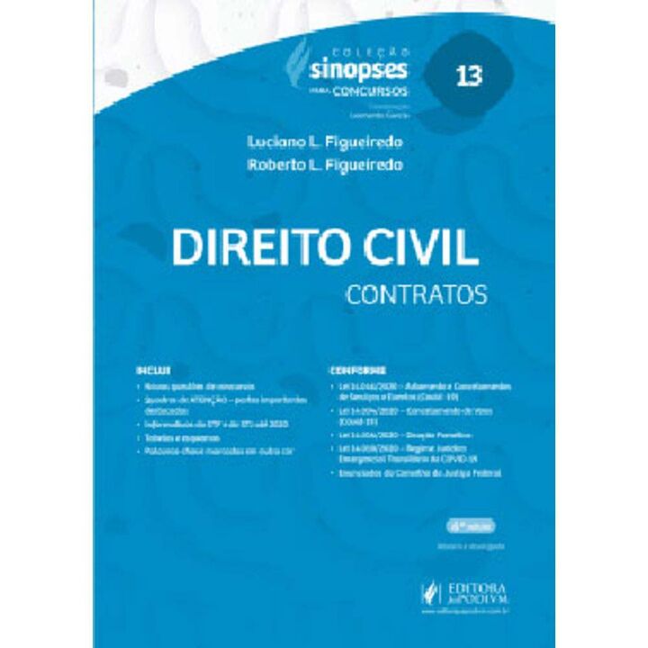 Sinopses Para Concursos - Vol. 13 - Direito Civil - Contratos - 06Ed/21