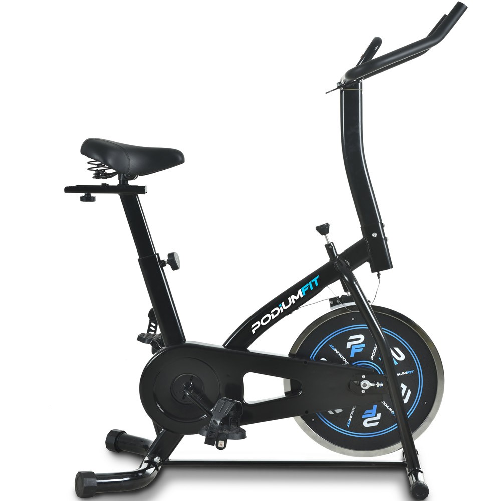 Bicicleta Ergométrica Spinning PodiumFit S100 - Silenciosa - Roda 8kg - Controle de intensidade