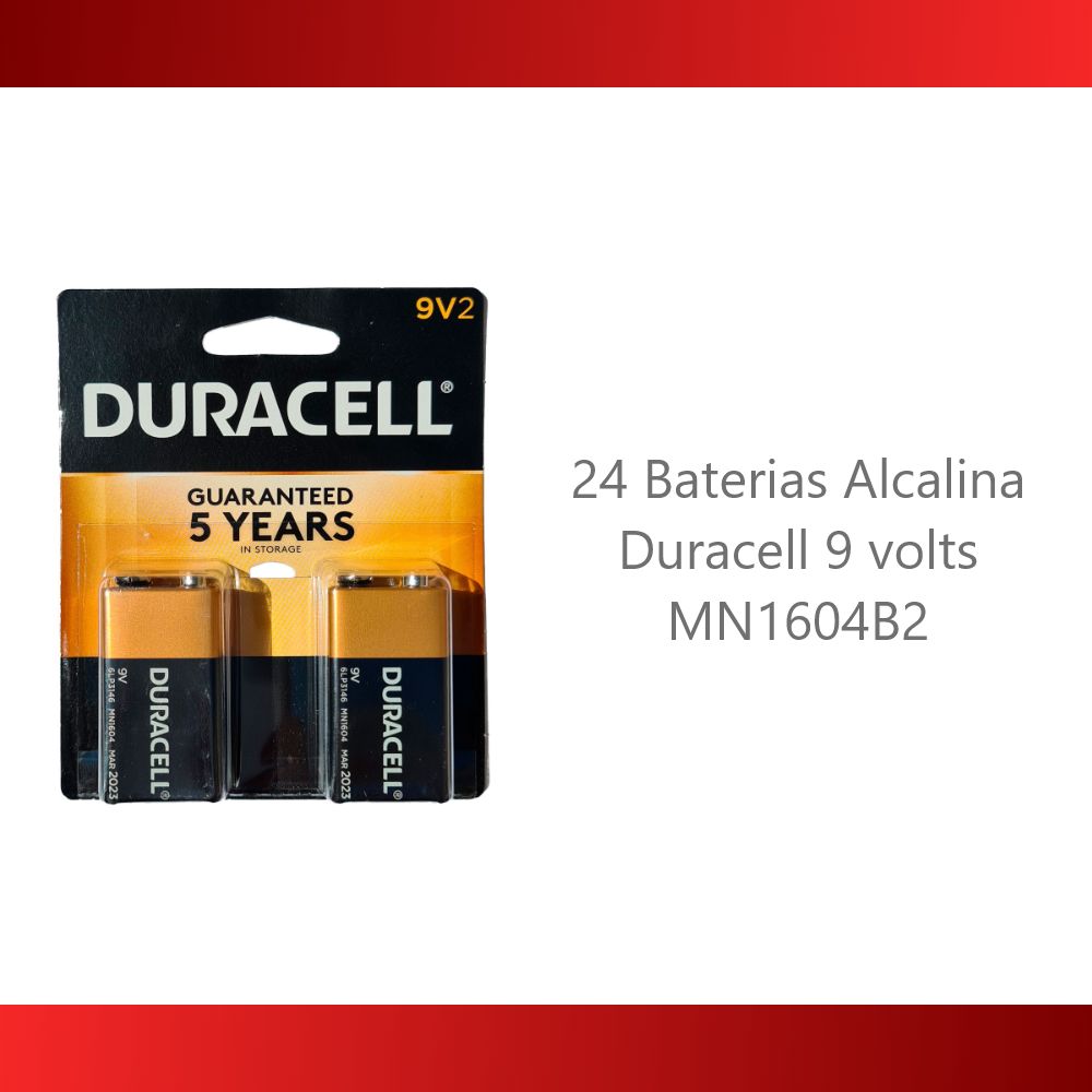 24 Baterias Alcalina Duracell 9 Volts MN1604B2 - Foto 4