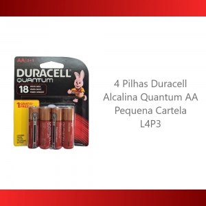 12 Pilhas Duracell Alcalina Quantum AA Pequena Cartela L12P9 - Foto 4