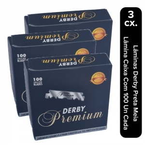 3 Caixas de Lâminas Derby Premium Single Edge Blades 100 Un - Foto 0