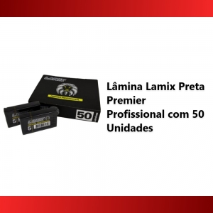 3 Cartelas de Lâminas Lamix Preta Premier com 50 Unidades - Foto 4