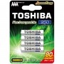 4 Pilhas Recarregáveis Toshiba AAA Palito 950mAh 1,2v - Foto 1