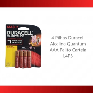8 Pilhas Duracell Alcalina Quantum AAA Palito Cartela L8P6 - Foto 4