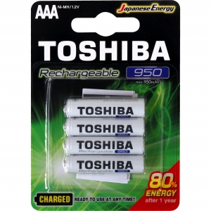 8 Pilhas Recarregáveis Toshiba AAA Palito 950mAh 1,2v - Foto 1