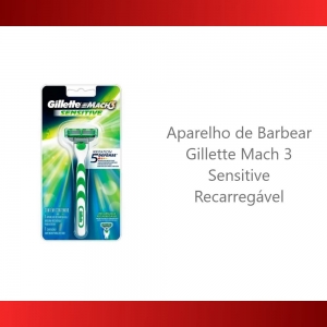 Aparelho de Barbear Gillette Mach 3 Sensitive Recarregável - Foto 4