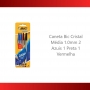 Caneta Bic Cristal Média 1.0mm 2 Azuis 1 Preta 1 Vermelha - Foto 4