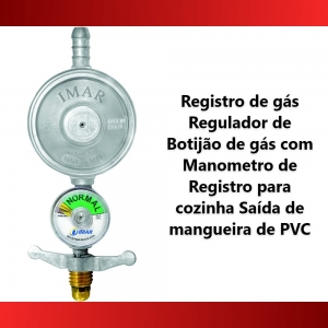 Regulador de Gás 1KG/H Com Manometro 0728/06B (NOVO) - Foto 4