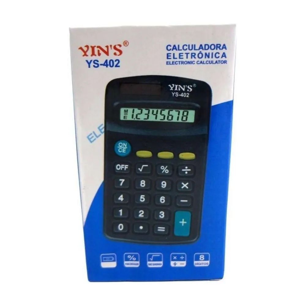Calculadora De 8 Dígitos Para Bolso Yin's - Foto 1