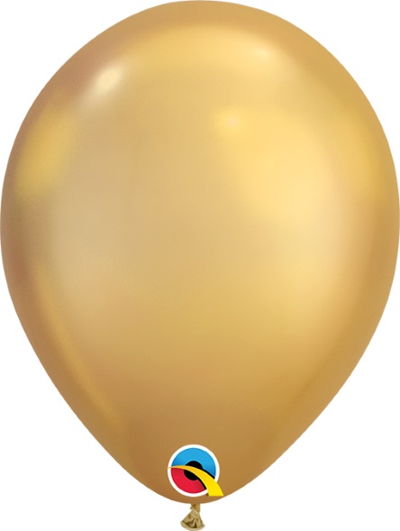 Balão de Látex 07" Chrome Ouro