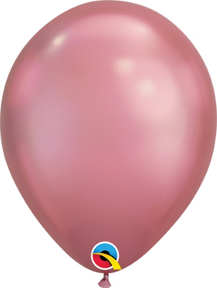 Balão de Látex 07" Chrome Rosa Malva