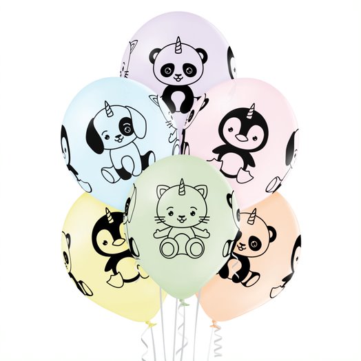 Balão de Látex 11" Animais Bebês Unicórnio