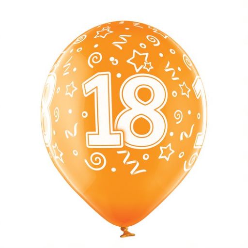 Balão de Látex 11" Aniversário 18 Anos Cristal Estrelas