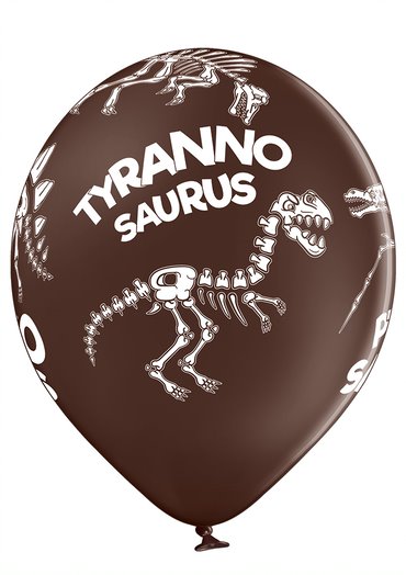 Balão de Látex 11" Dinossauros Esqueletos