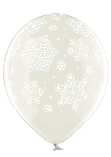 Balão de Látex 11" Flocos de Neve