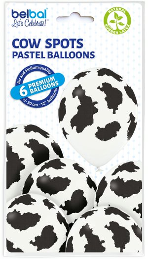 Balão de Látex 11" Manchas de Vaca
