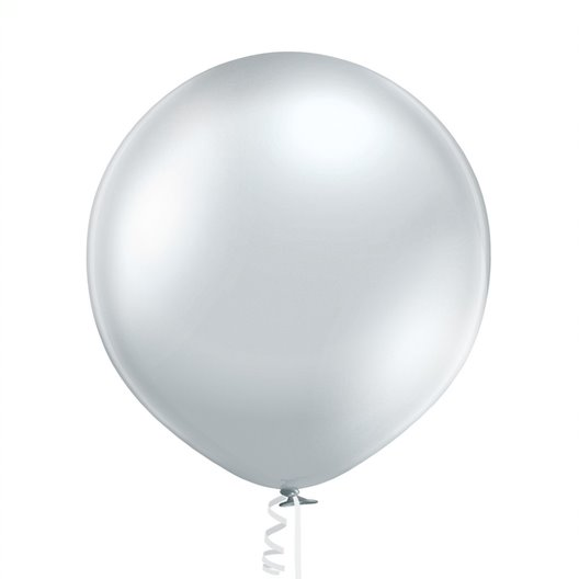 Balão de Látex 24" Glossy Prata