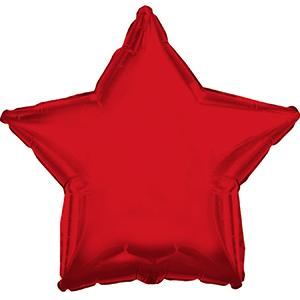 Balão Metalizado 04" Estrela Vermelha