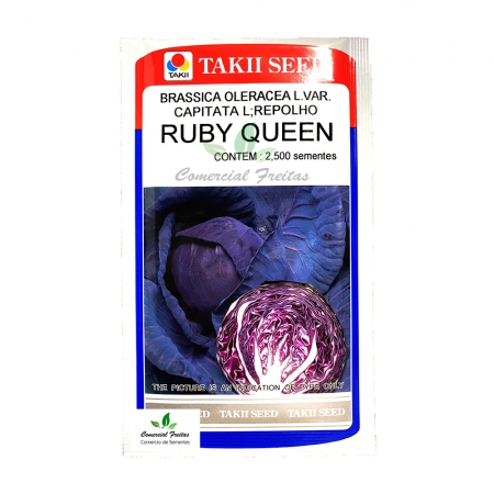 Sementes de Repolho Roxo Híbrido Ruby Queen Env. C/ 2.500 Sementes