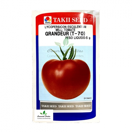 Sementes de Tomate Híbrido Grandeur (T-70) Env. C/ 5 Gramas