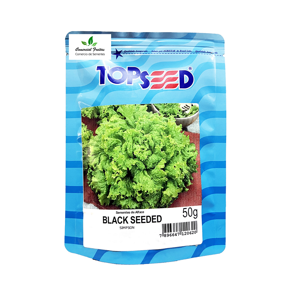 Sementes de Alface Crespa Black Seeded Simpson Pcte C/ 50 Gramas