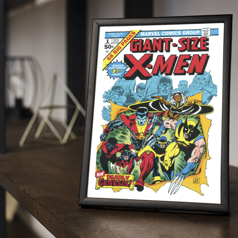 Quadro Decoração Geek HQ X-Man Giant-Size 1975 Marvel Comics