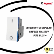 612005BC Interruptor Bipolar Simples Módulo 10A/250V - PIAL PLUS+ LEGRAND