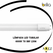 Lâmpada Tubular LED T8 4000K 18W 1,20m BRILIA