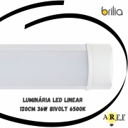 Luminária LED Linear 120cm 36W Bivolt 6500k Brilia