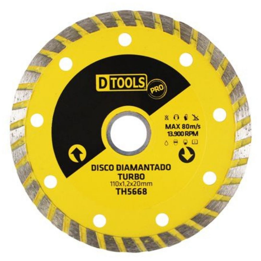 Disco Diamantado Turbo 7 180x22,2mm  Dtools  TH5050