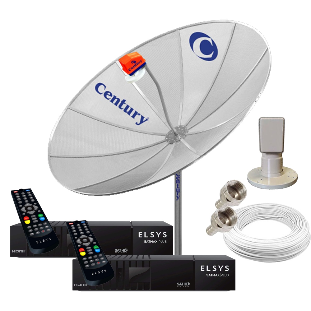 Antena Digital Com Receptor Elsys SATMax Digital Multiponto