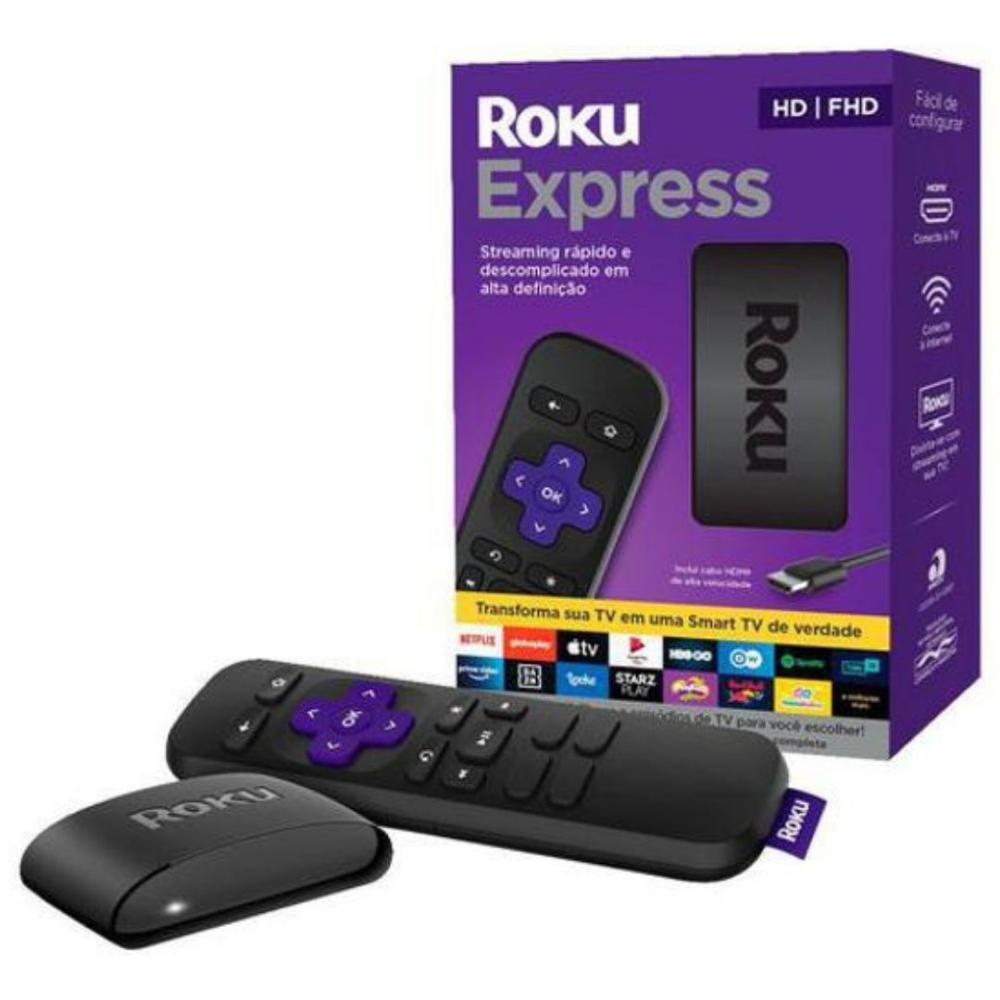 Roku Express Streaming Full Hd Hdmi Usb Com Controle Tv Box