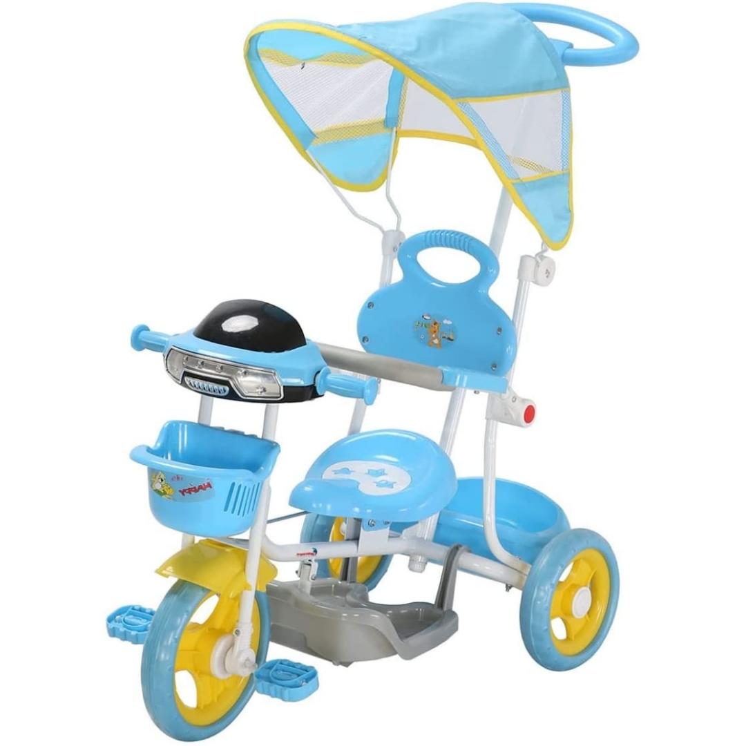 Triciclo Infantil Passeio Com Empurrador BW003A - Azul