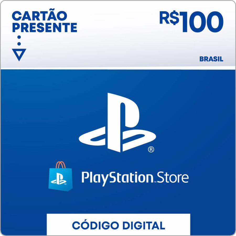 Cartão PSN R$ 100 Reais Playstation Network Brasil