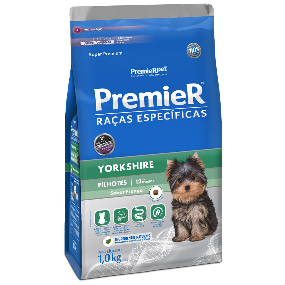 Ração Premier Yorkshire para Cães Filhotes 1kg