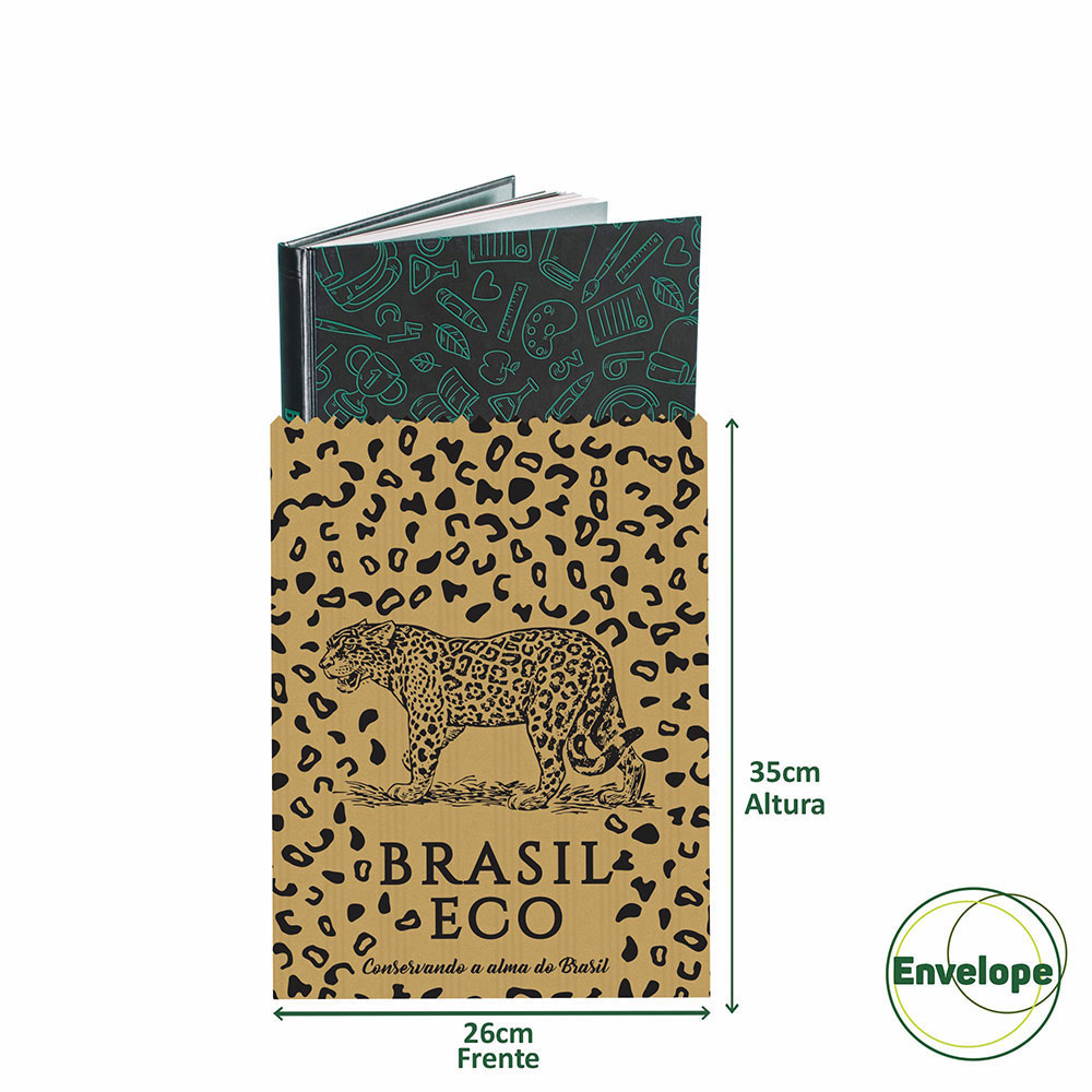 Saco Envelope de Papel Personalizado - Brasil Eco com 500 unidades (26×35 cm)