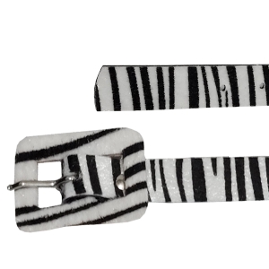 Cinto Feminino Animal Print Lindo e Elegante Zebra com Pelos