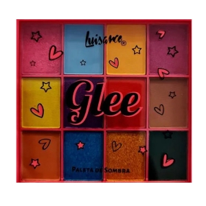 Paleta Sombras Glee Ruby Rosa + 04 mini esponjas Maquiagem