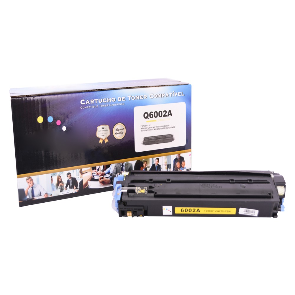 Toner Q6002A Compatível 2600 CM1015 Amarelo 2 mil páginas