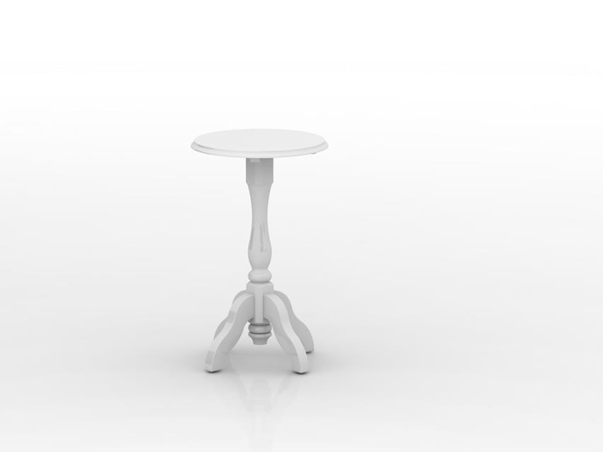 Mesa com pé torneado Branco