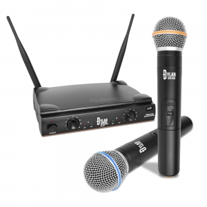 Microfone Sem Fio Duplo Profissional UHF Dylan DW-602/G3