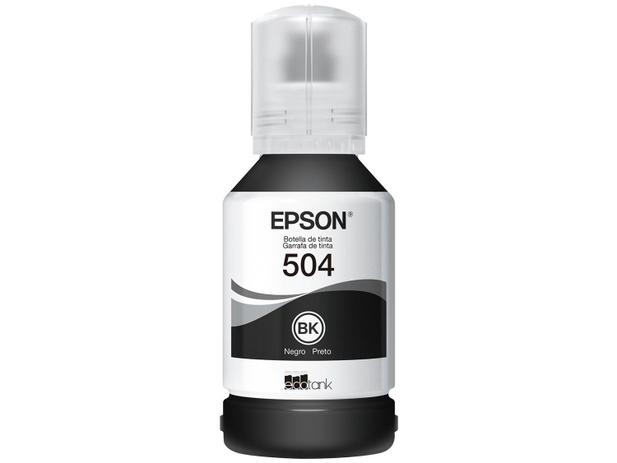 Tinta Epson 504  Preto Original para Ecotank L4150 L4160 L6191 L6161 L6171 Refil de 120ml