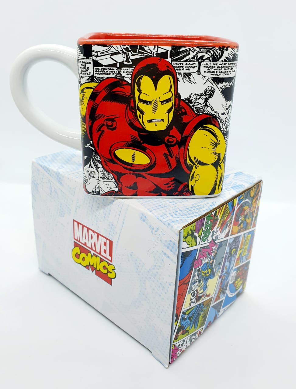 Caneca cubo Marvel 300ml - Homem de Ferro