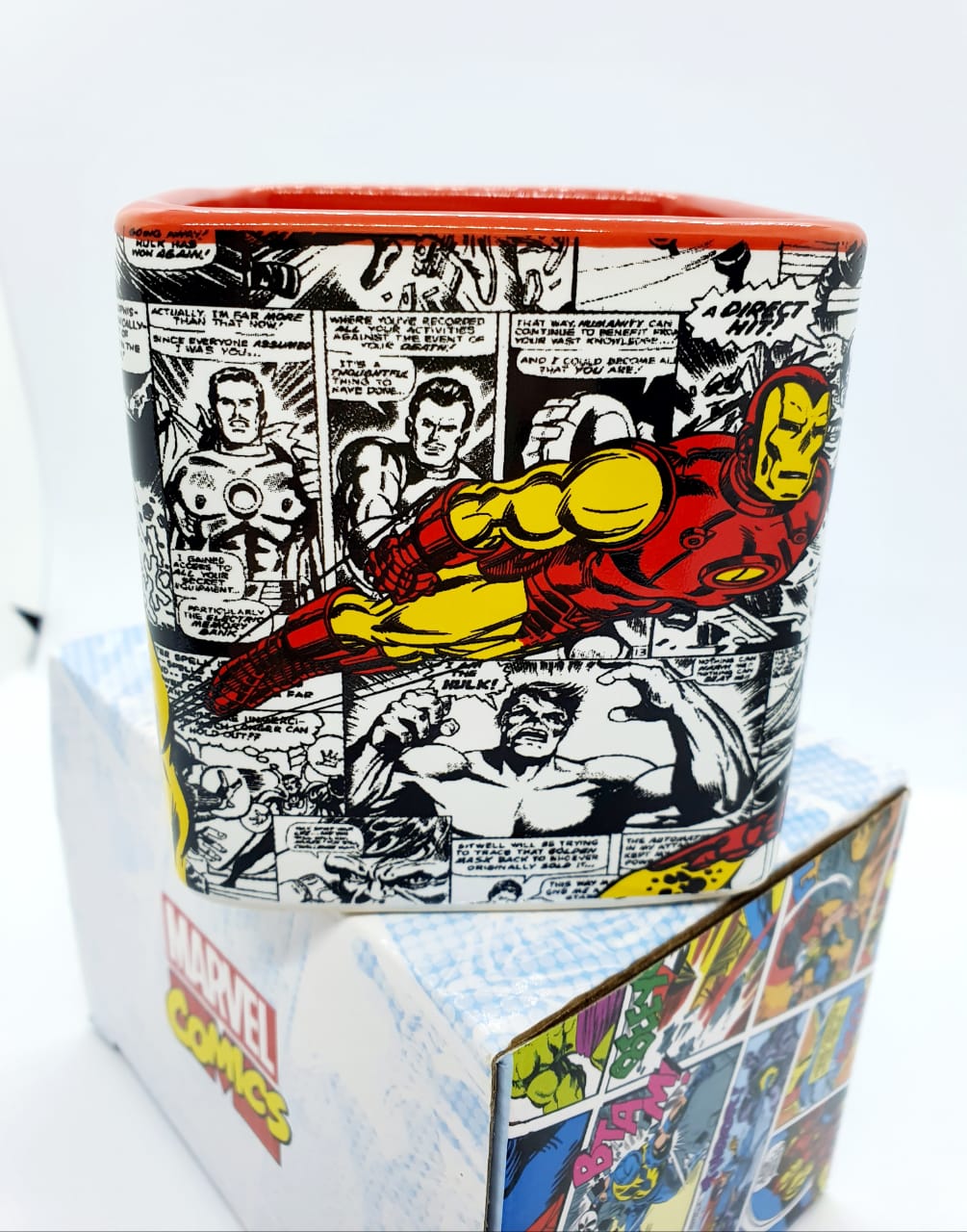 Caneca cubo Marvel 300ml - Homem de Ferro